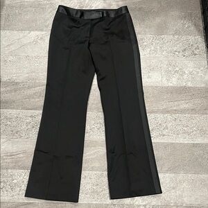 J. Crew black trousers with stripe